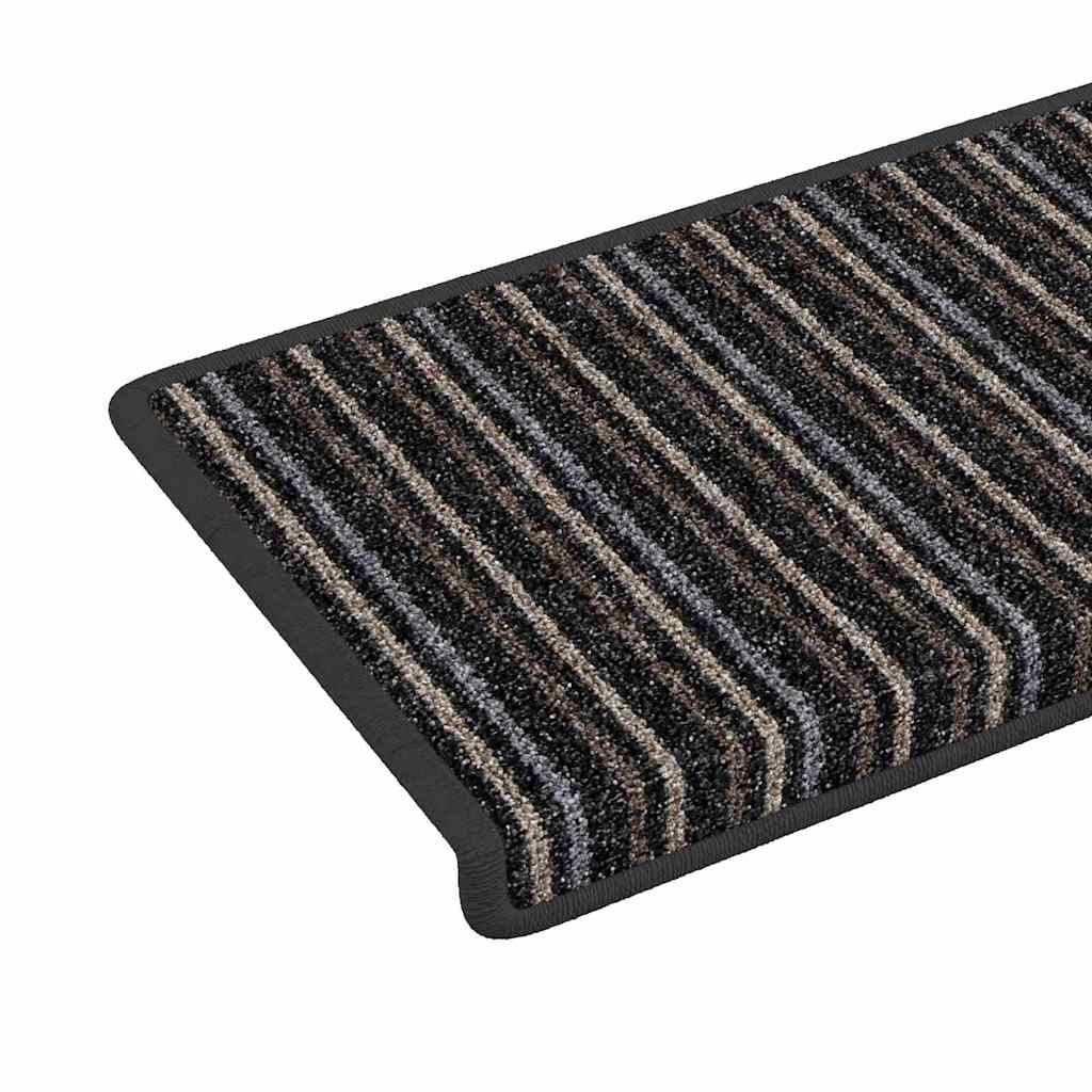vidaXL Samoprzylepne maty na schody 15 pcs Antracyt 65 x 21 x 4 cm