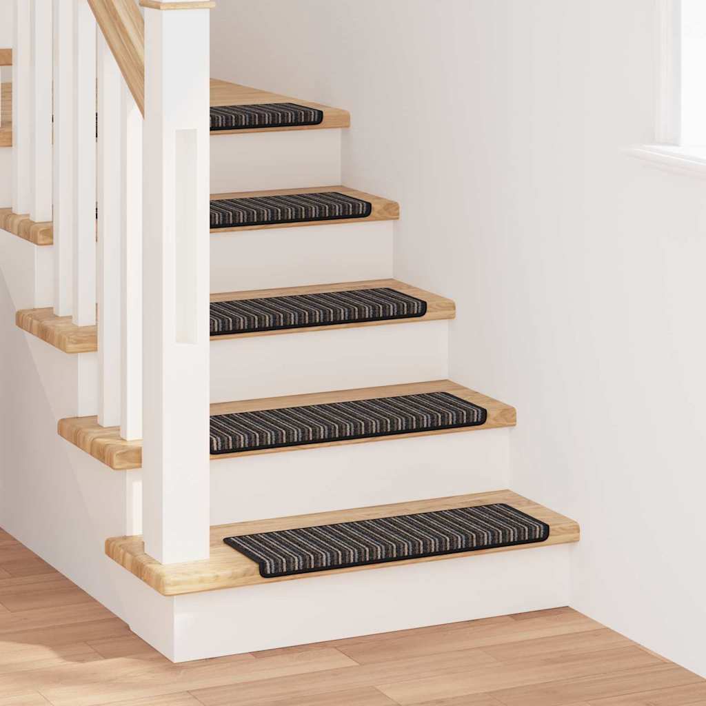 vidaXL Samoprzylepne maty na schody 15 pcs Antracyt 65 x 21 x 4 cm