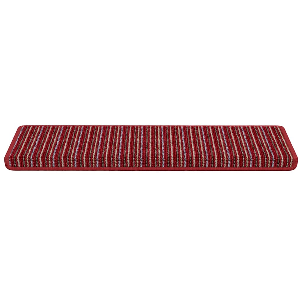 vidaXL Samoprzylepne maty na schody 15 pcs Czerwony 65 x 21 x 4 cm