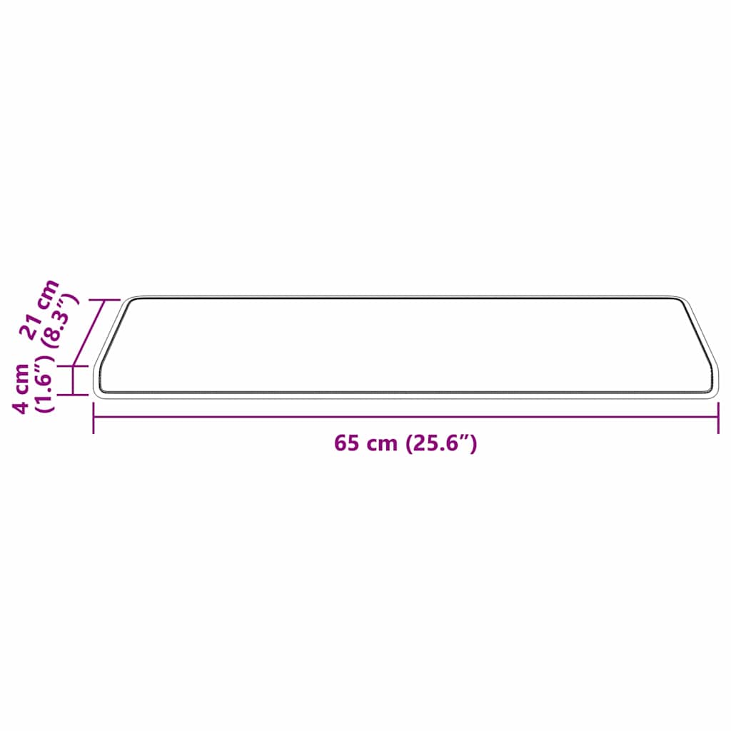 vidaXL Samoprzylepne maty na schody 15 pcs Czerwony 65 x 21 x 4 cm