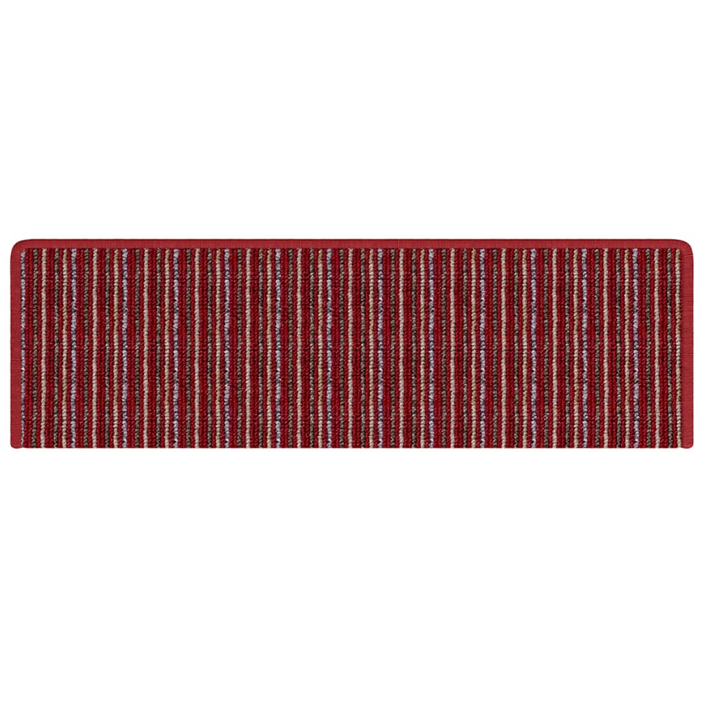 vidaXL Samoprzylepne maty na schody 15 pcs Czerwony 65 x 21 x 4 cm