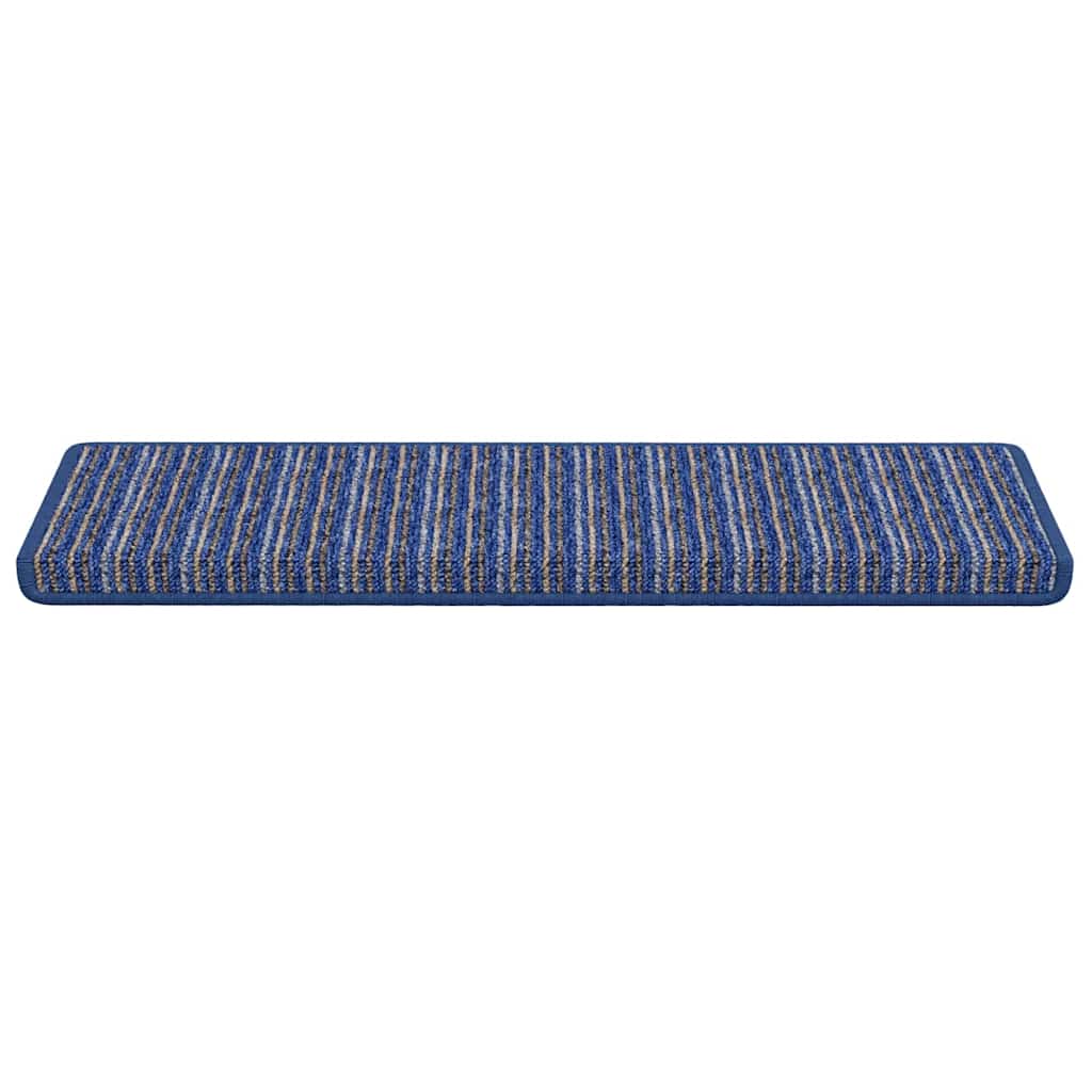 vidaXL Samoprzylepne maty na schody 15 pcs Niebieski 65 x 21 x 4 cm