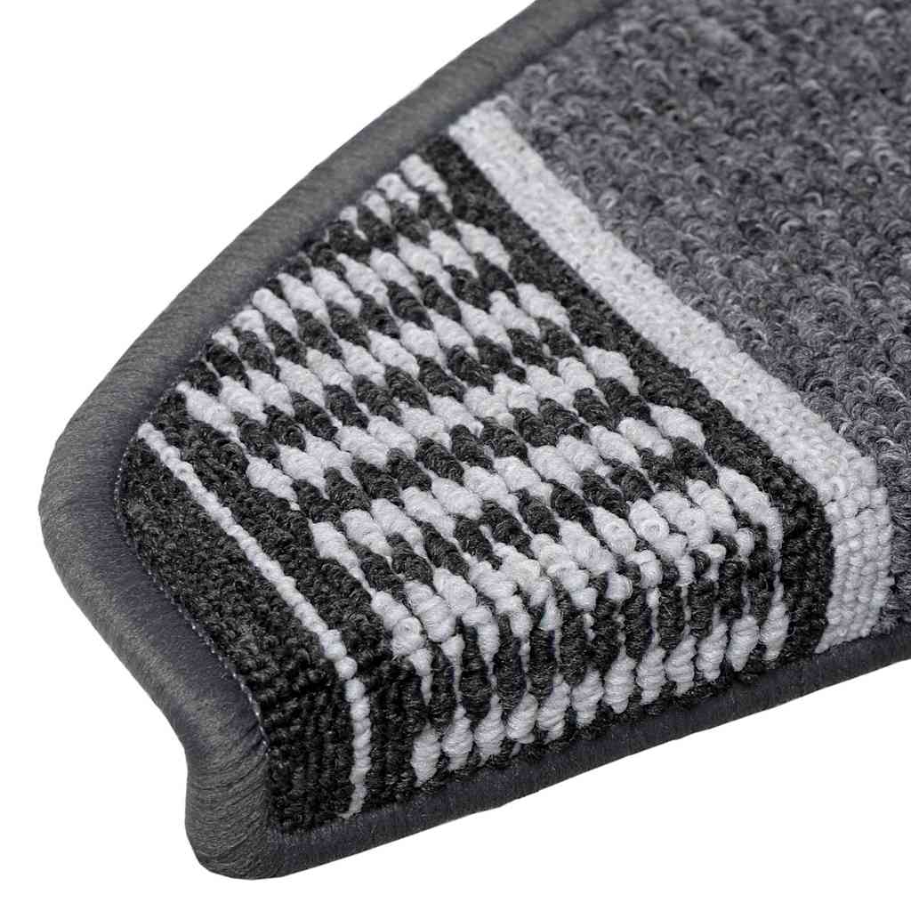 vidaXL Samoprzylepne maty na schody 15 pcs Antracyt 65 x 21 x 4 cm