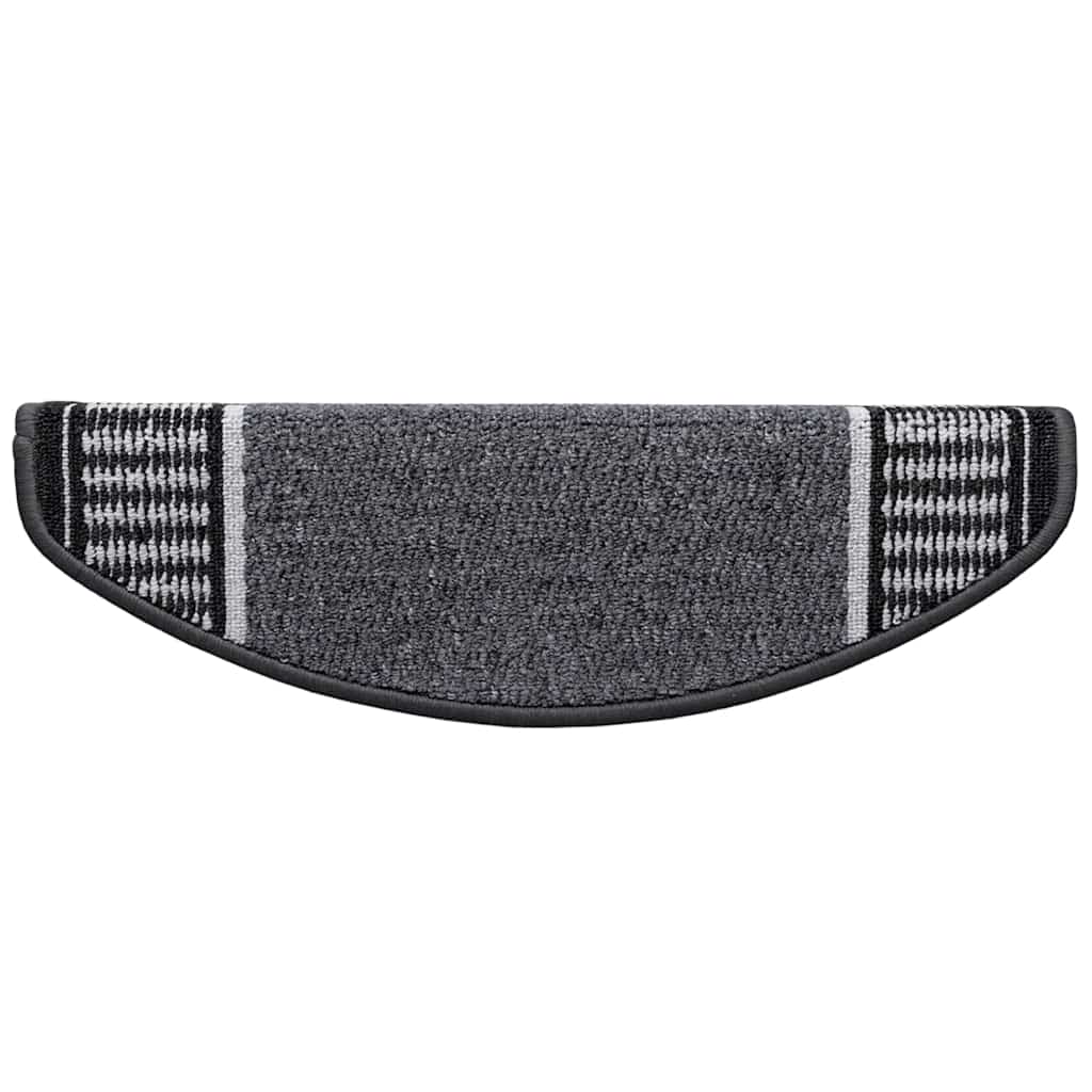 vidaXL Samoprzylepne maty na schody 15 pcs Antracyt 65 x 21 x 4 cm