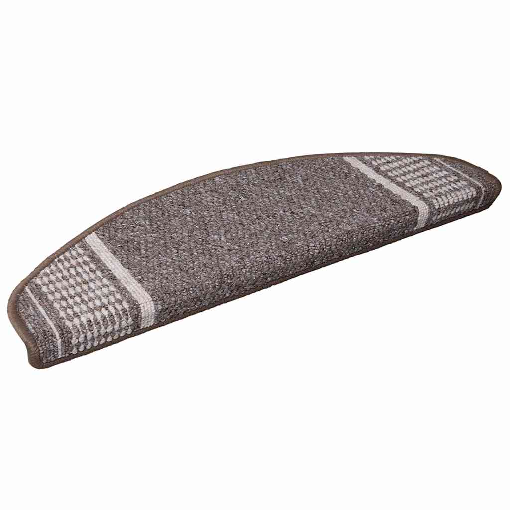 vidaXL Samoprzylepne maty na schody 15 pcs Brązowy 65 x 21 x 4 cm