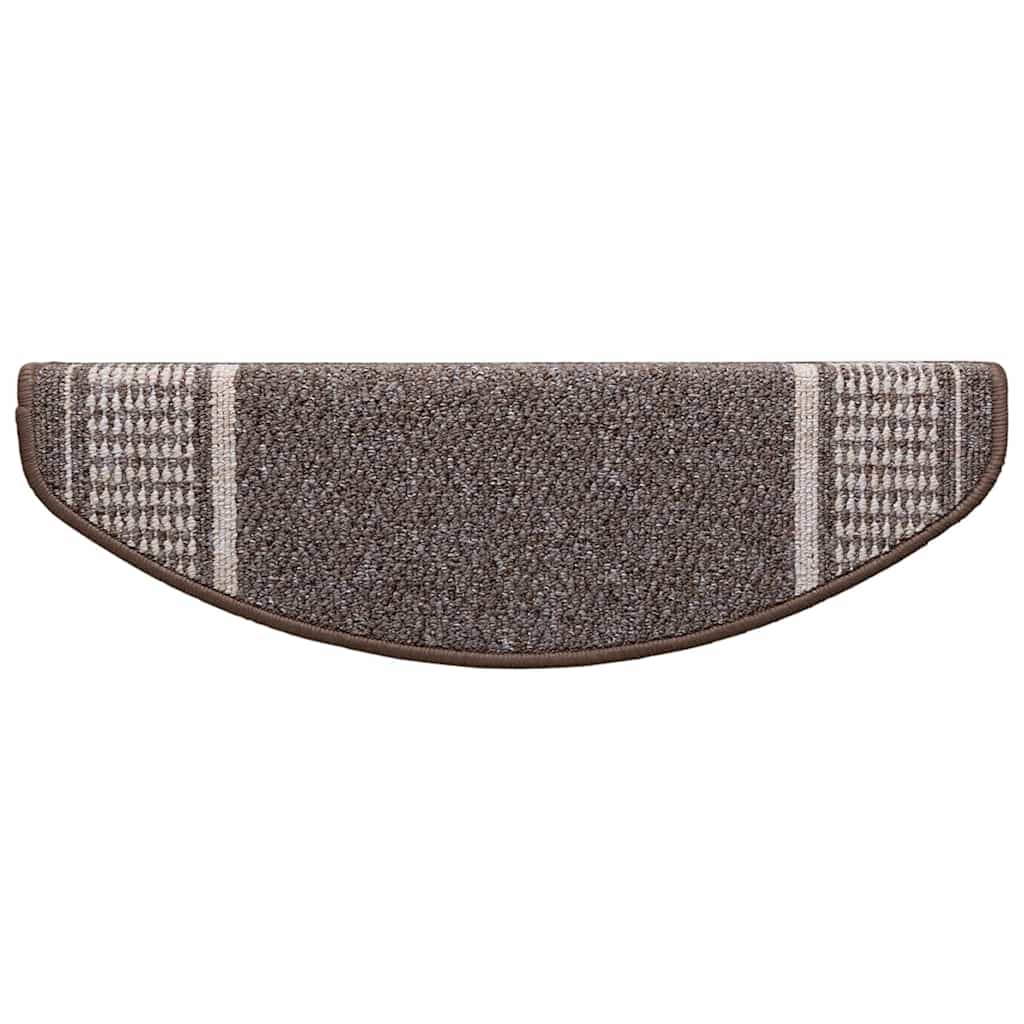 vidaXL Samoprzylepne maty na schody 15 pcs Brązowy 65 x 21 x 4 cm