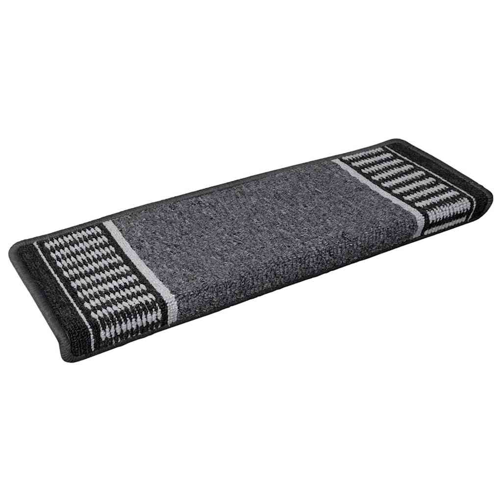 vidaXL Samoprzylepne maty na schody 15 pcs Antracyt 65 x 21 x 4 cm
