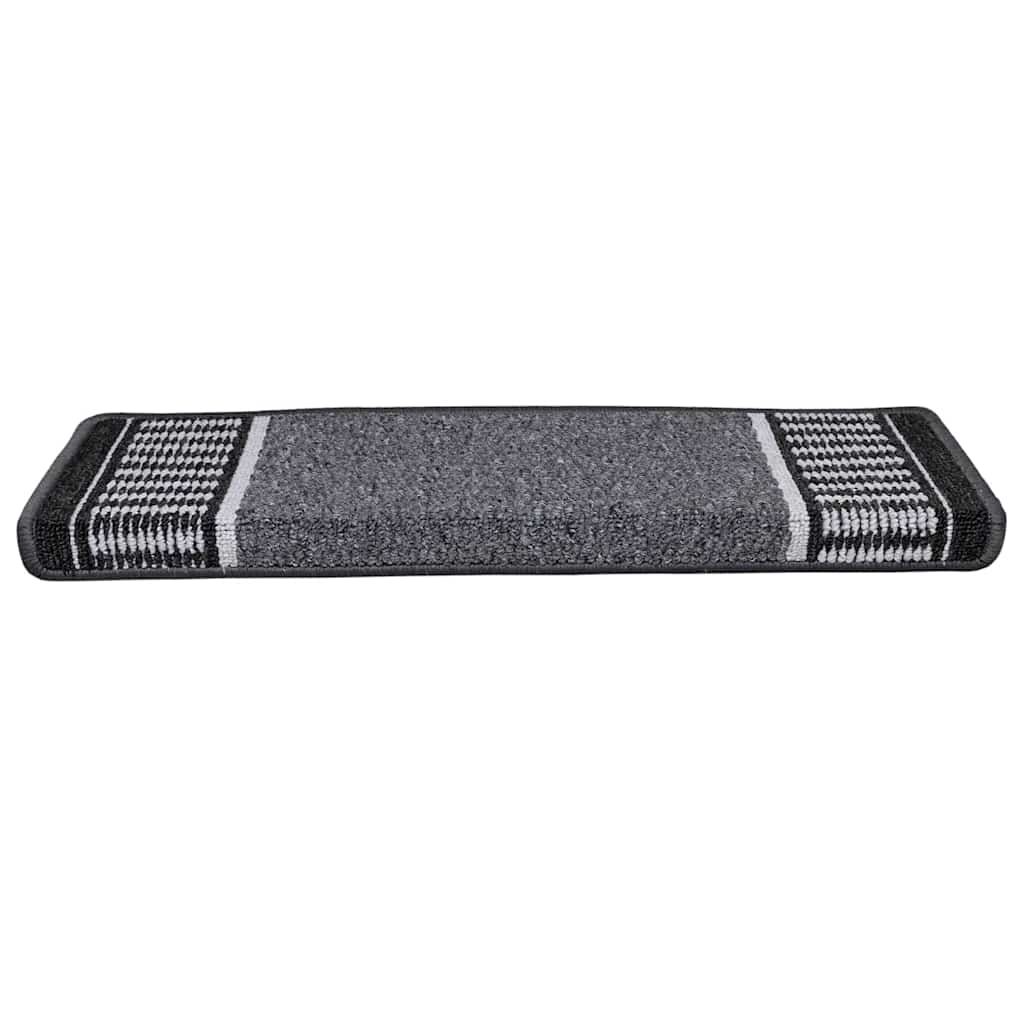 vidaXL Samoprzylepne maty na schody 15 pcs Antracyt 65 x 21 x 4 cm