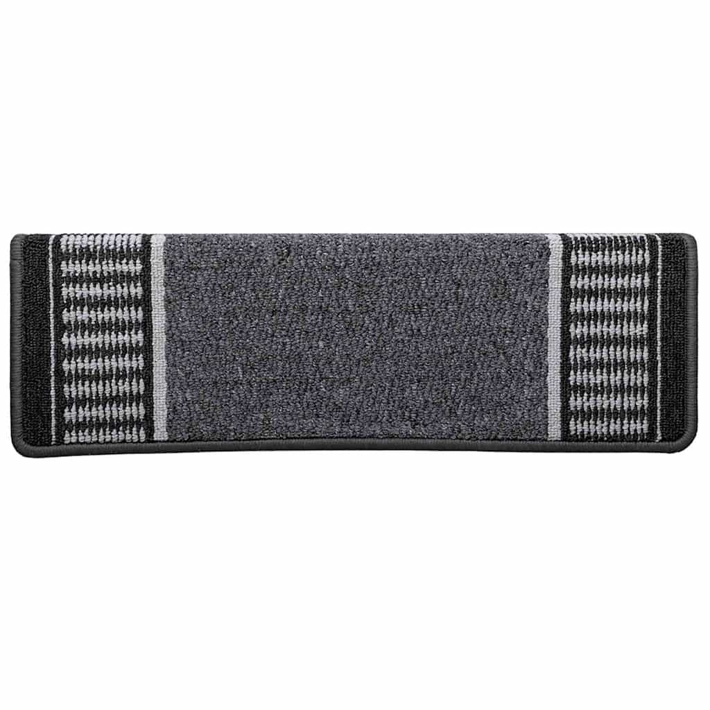 vidaXL Samoprzylepne maty na schody 15 pcs Antracyt 65 x 21 x 4 cm