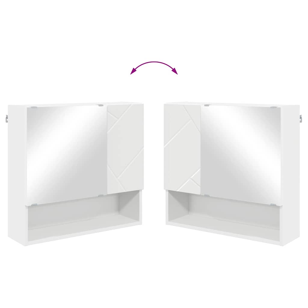 vidaXL Zestaw mebli łazienkowych Montowane na ścianie 2 pcs Biały