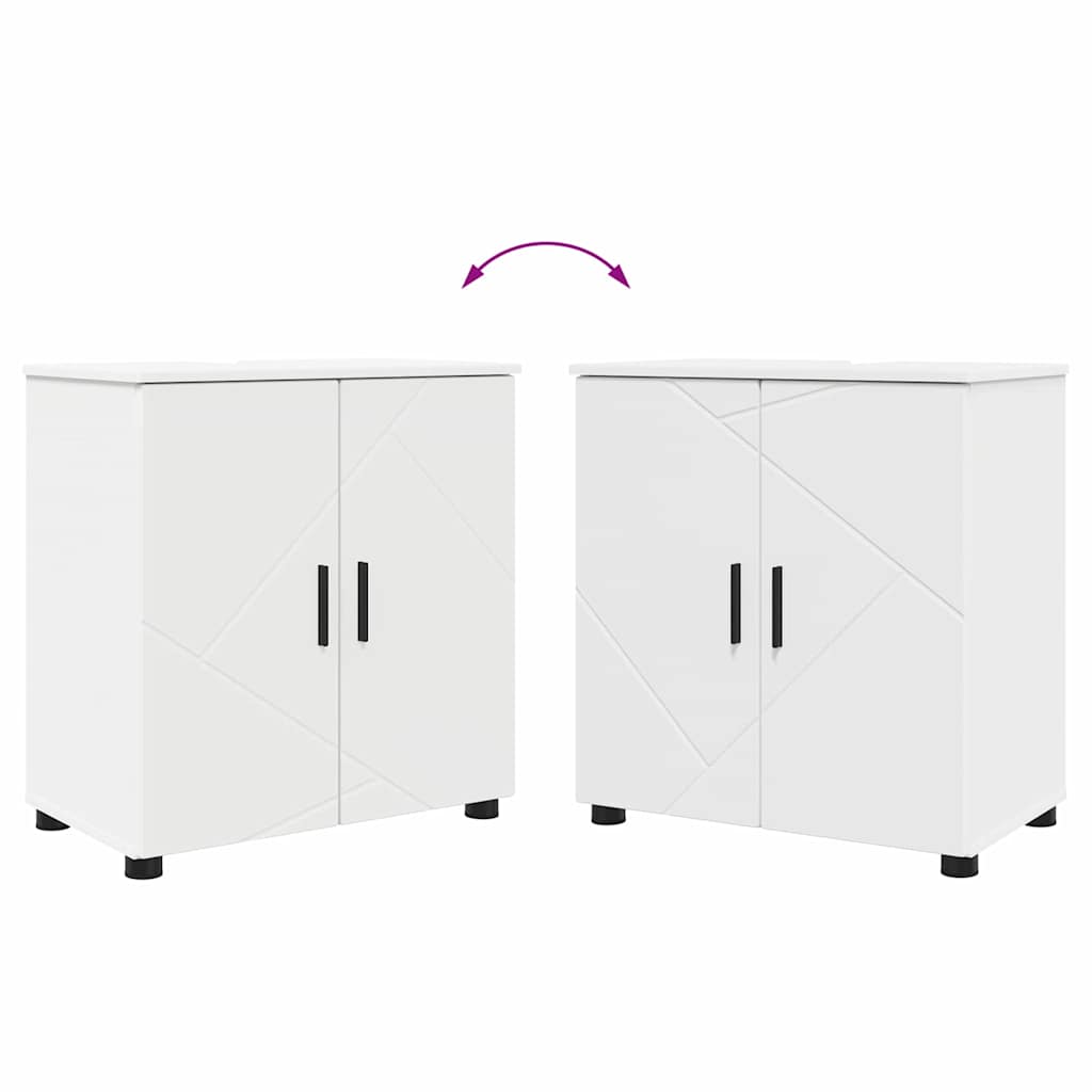vidaXL Zestaw mebli łazienkowych Montowane na ścianie 2 pcs Biały