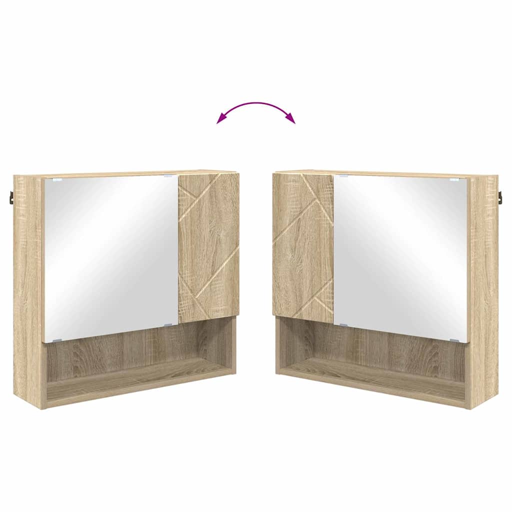 vidaXL Zestaw mebli łazienkowych Montowane na ścianie 2 pcs Dąb Sonoma