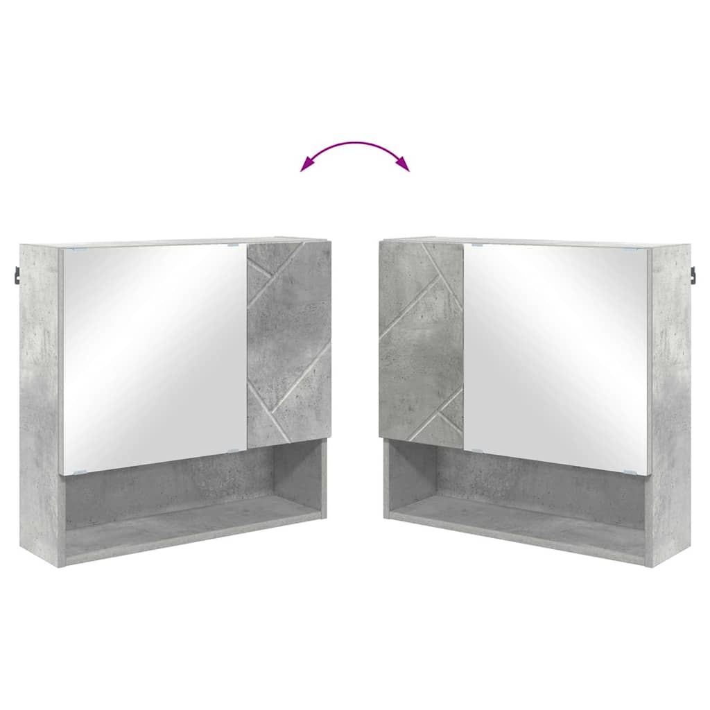 vidaXL Zestaw mebli łazienkowych z drzwiami 2 pcs Betonowy szary