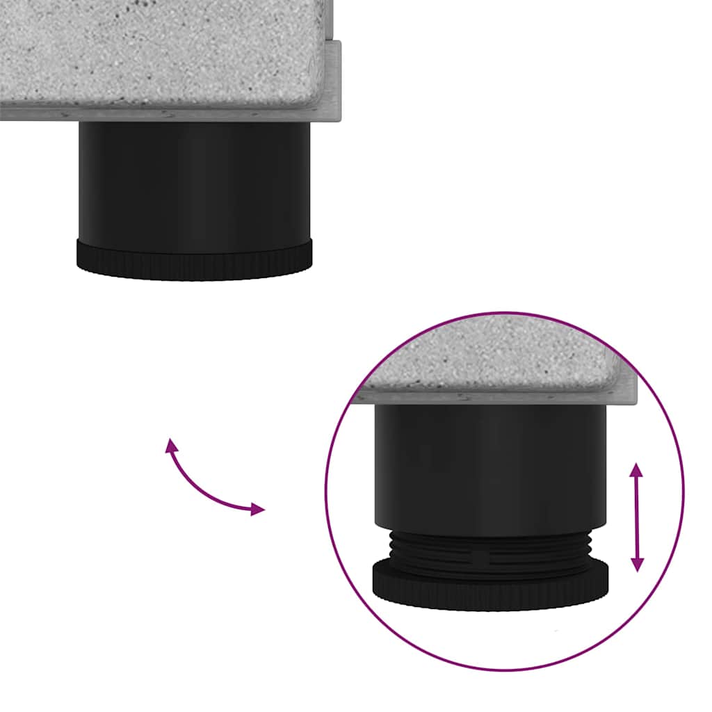 vidaXL Zestaw mebli łazienkowych z drzwiami 2 pcs Betonowy szary