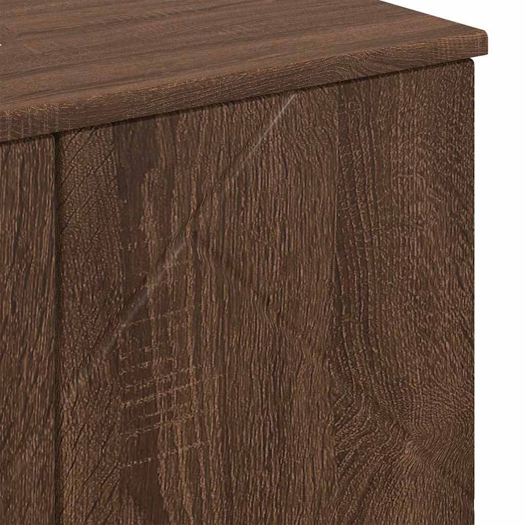 vidaXL Zestaw mebli łazienkowych z przechowywaniem 3 pcs Brązowy dąb