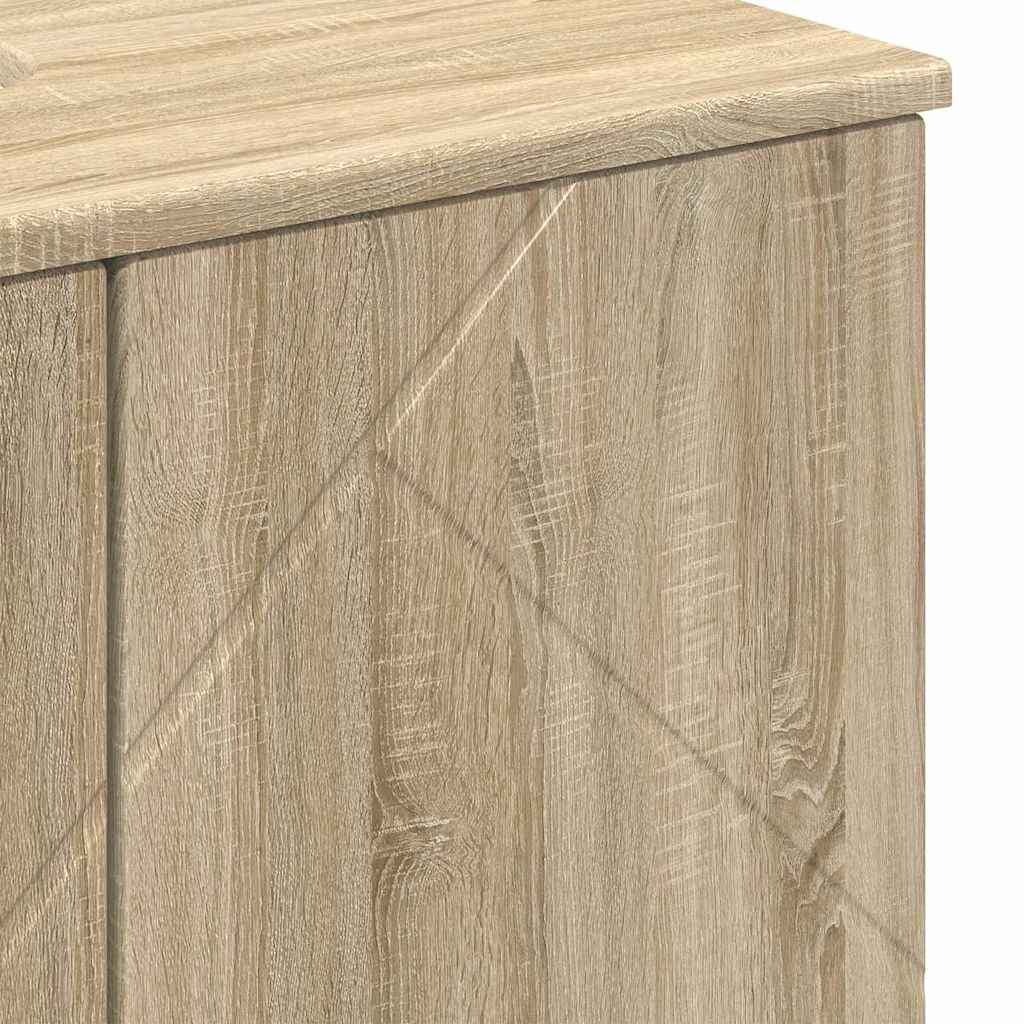 vidaXL Zestaw mebli łazienkowych z szufladą Z lustrem 3 pcs Dąb Sonoma