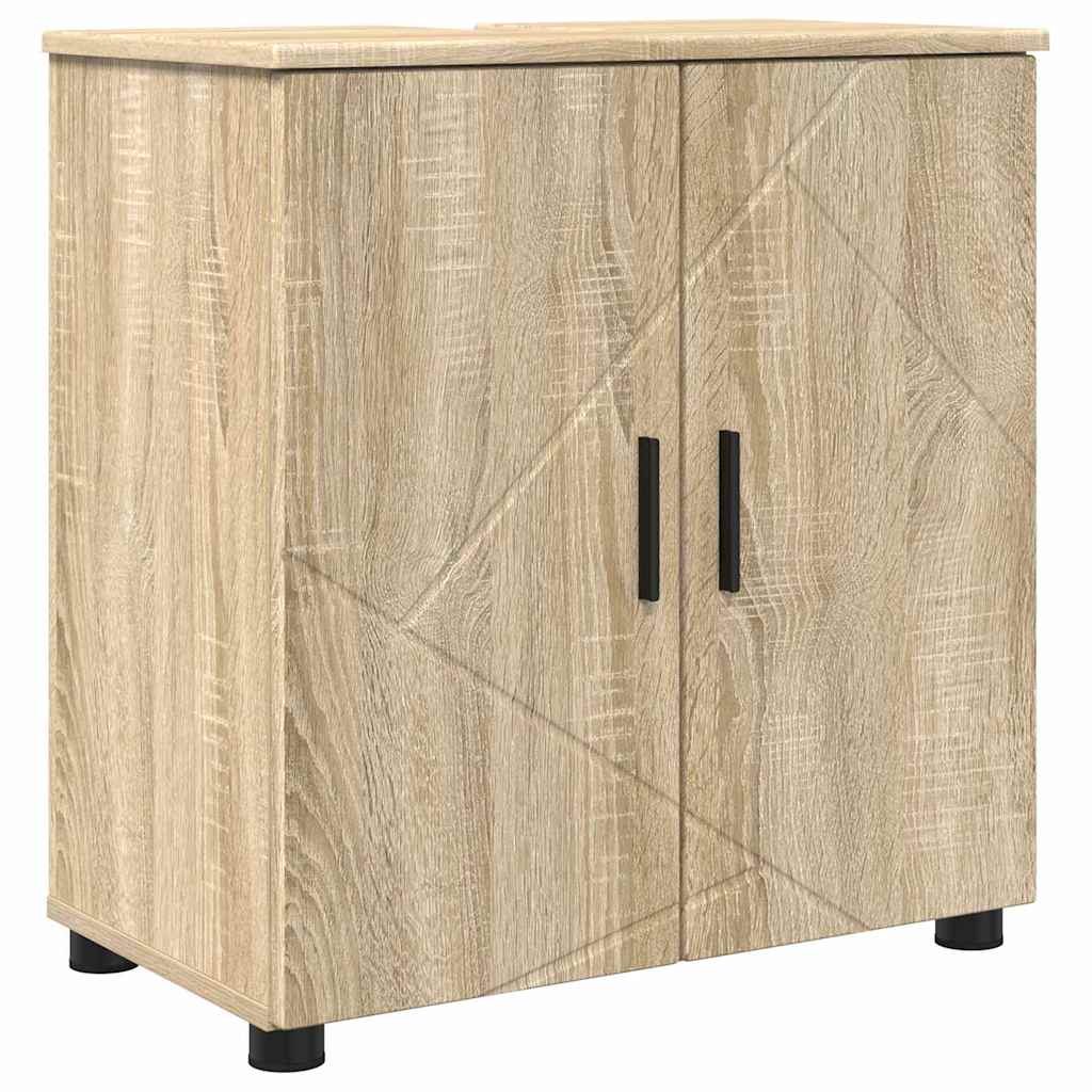 vidaXL Zestaw mebli łazienkowych Montowane na ścianie 4 pcs Dąb Sonoma