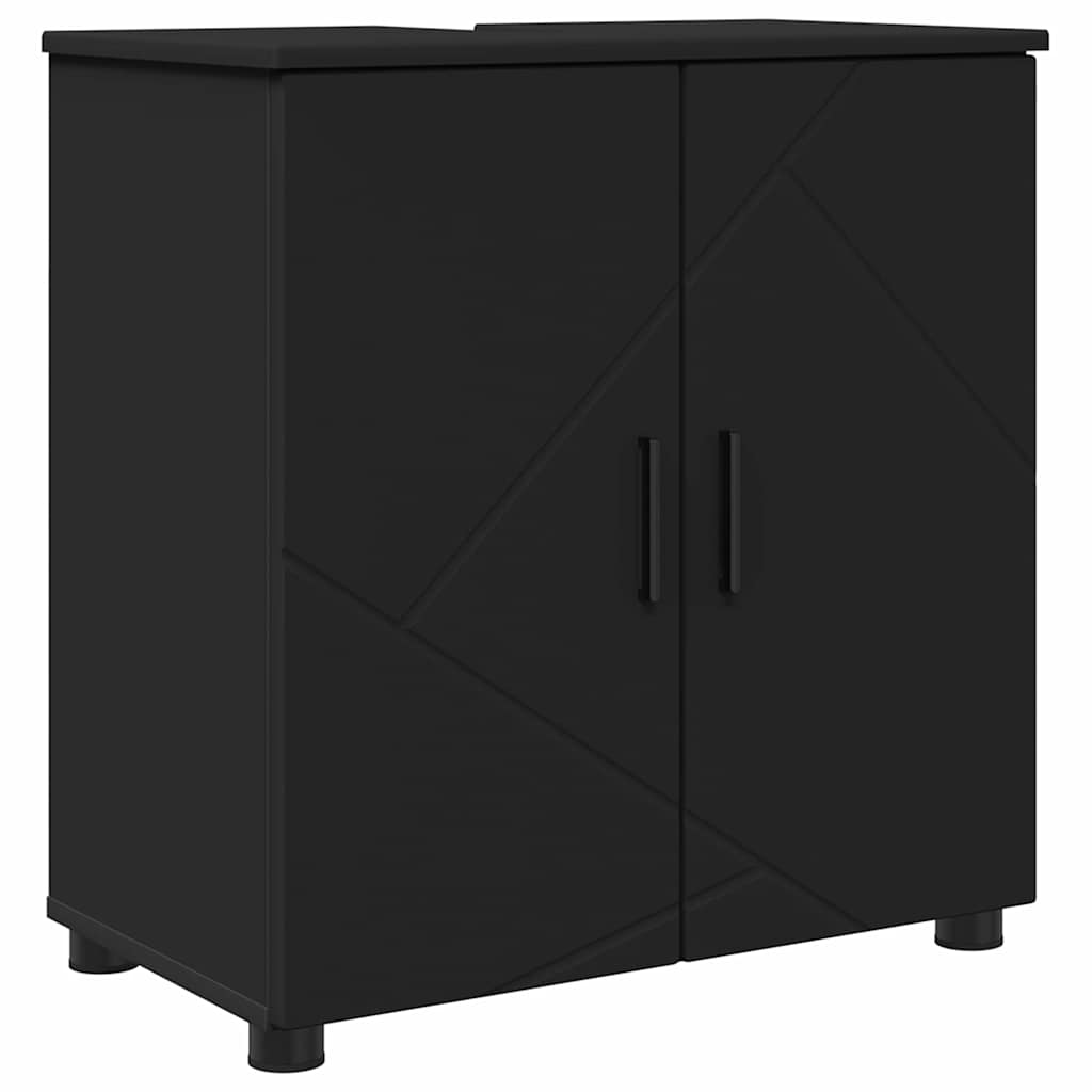 vidaXL Zestaw mebli łazienkowych 5 szt. Czarny 61 x 35 x 64 cm
