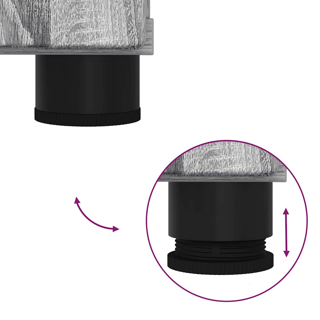 vidaXL Zestaw mebli łazienkowych z szufladą z półką 2 pcs Szary Sonoma