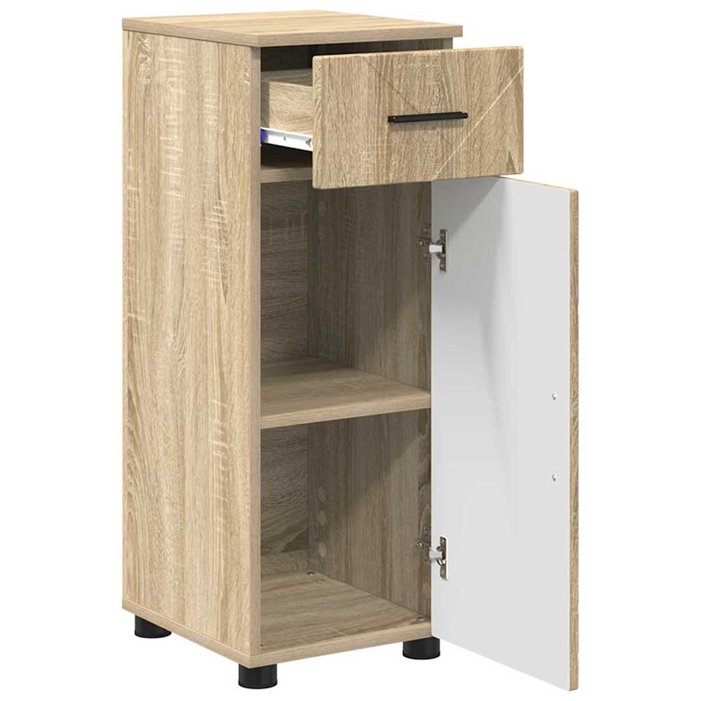 vidaXL Zestaw mebli łazienkowych z szufladą z półką 3 pcs Dąb Sonoma
