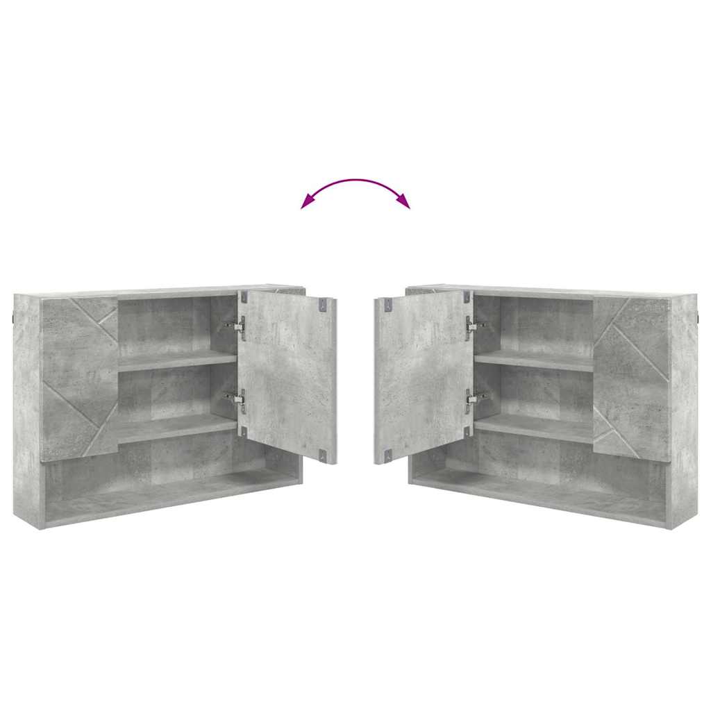 vidaXL Zestaw mebli łazienkowych z szufladą 4 pcs Betonowy szary