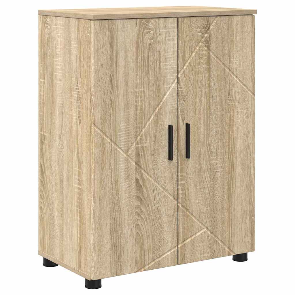 vidaXL Zestaw mebli łazienkowych z szufladą z półką 4 pcs Dąb Sonoma