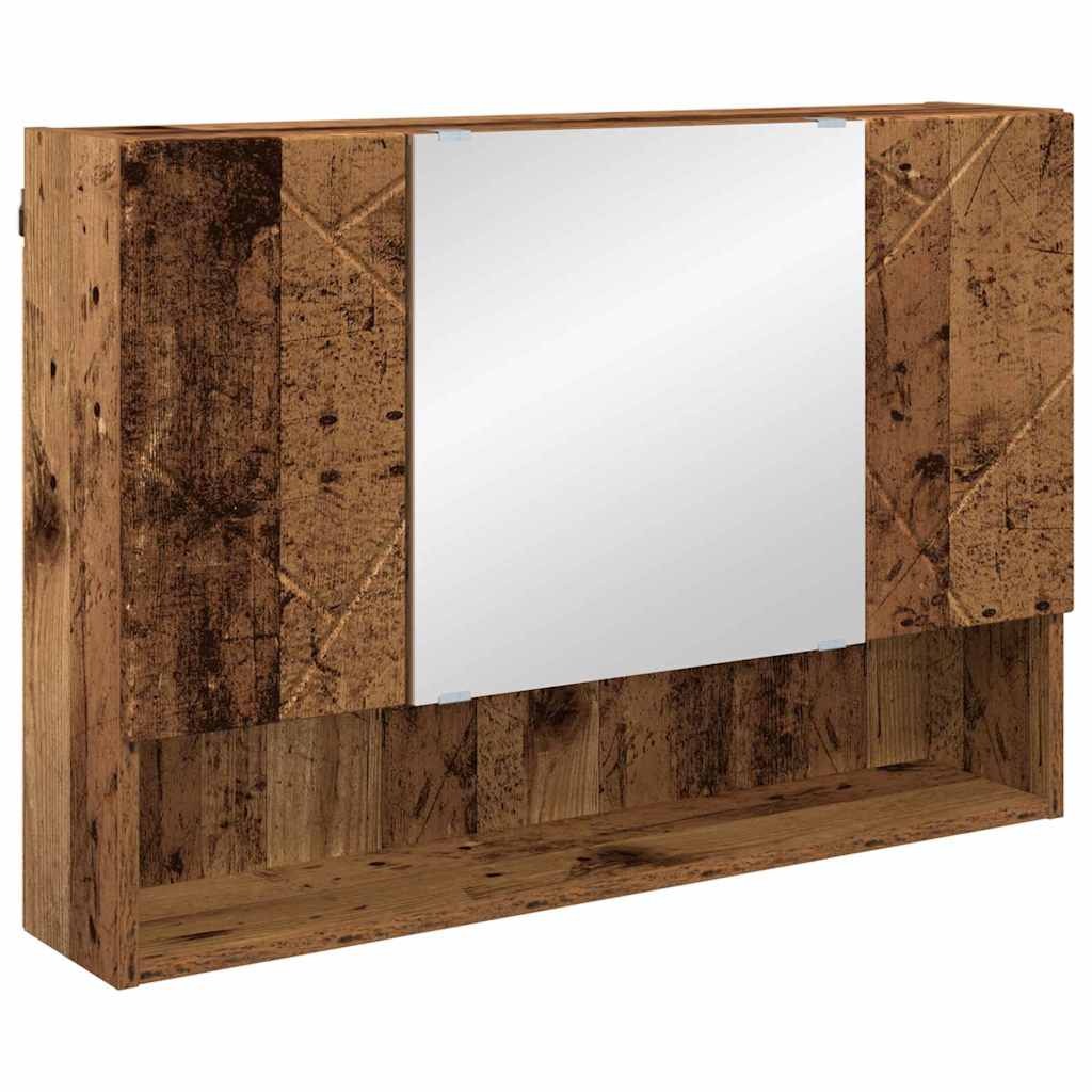 vidaXL Zestaw mebli łazienkowych 4 szt. Stare drewno 35 x 30 x 192 cm