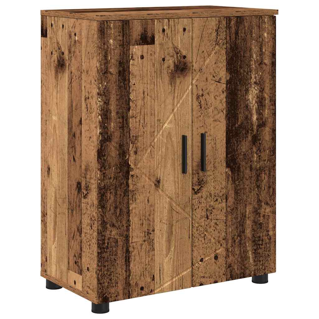vidaXL Zestaw mebli łazienkowych 4 szt. Stare drewno 35 x 30 x 192 cm