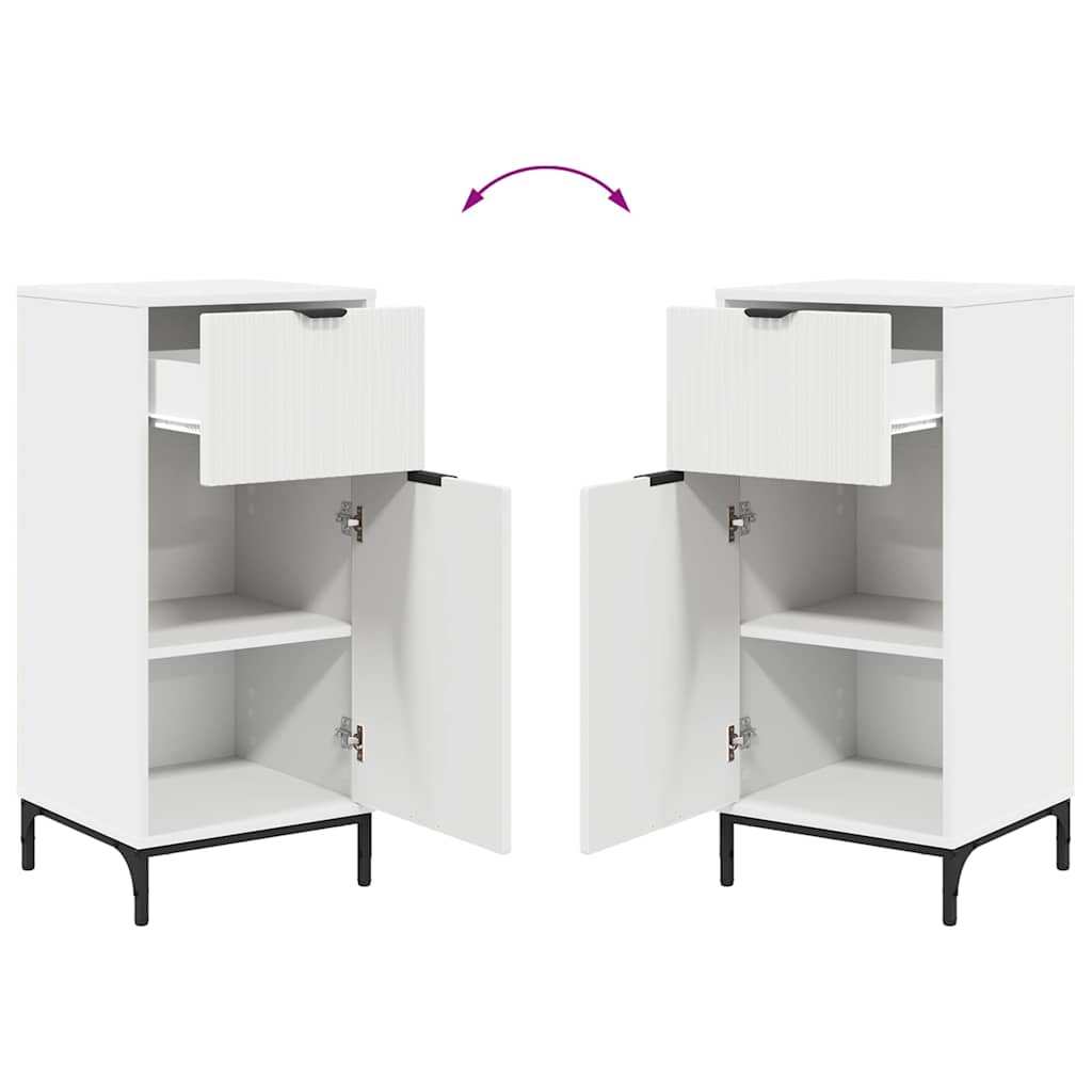 vidaXL Zestaw mebli łazienkowych z szufladą z półką 2 pcs Biały
