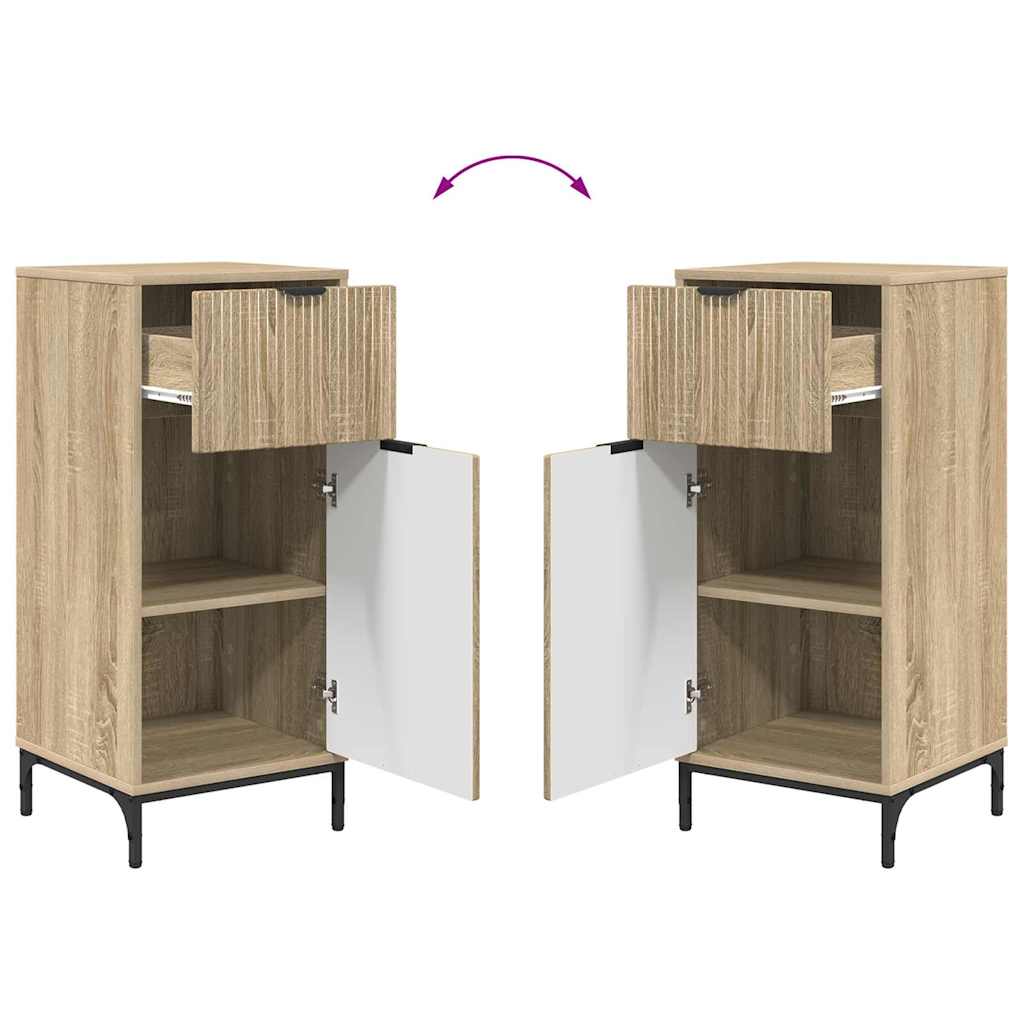 vidaXL Zestaw mebli łazienkowych z szufladą z półką 2 pcs Dąb Sonoma