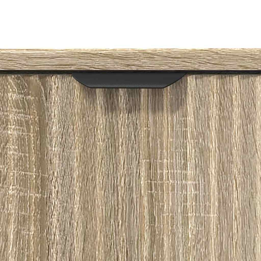 vidaXL Zestaw mebli łazienkowych z szufladą z półką 3 pcs dąb sonoma