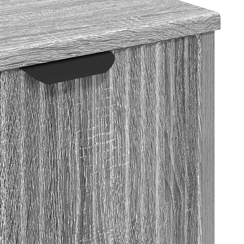 vidaXL Zestaw mebli łazienkowych z szufladą 3 pcs Szary dąb sonoma