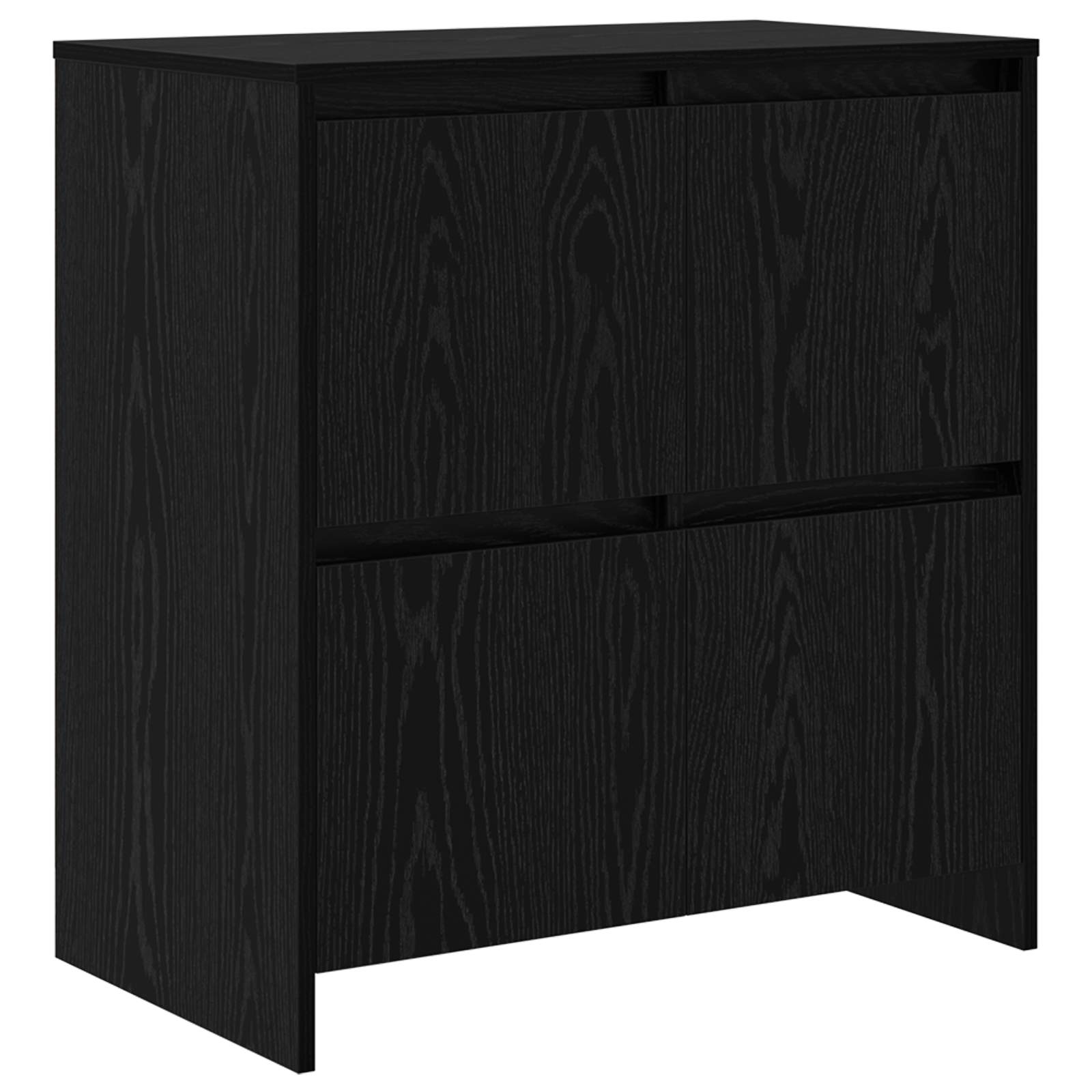vidaXL Bufet 3 pcs Czarny Dąb 70 x 41 x 75 cm Materiał drewnopochodny