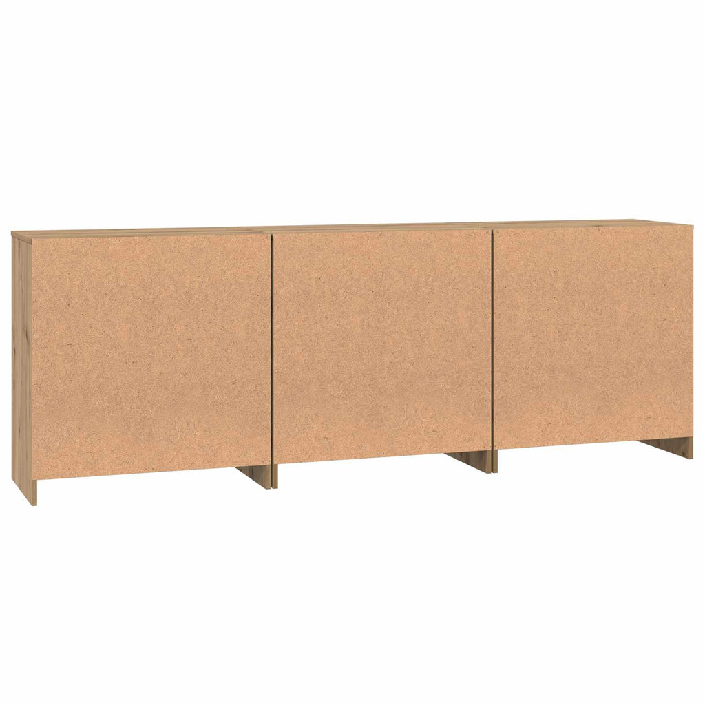 vidaXL Bufet z szufladą 3 pcs Dąb rzemieślniczy 70 x 41 x 75 cm