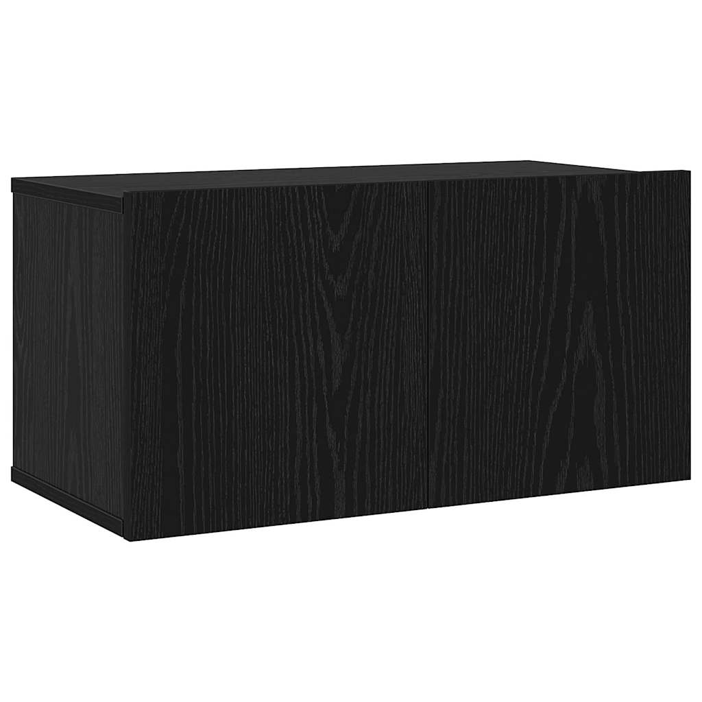 vidaXL Zestaw szafek RTV 3 pcs Czarny Dąb Materiał drewnopochodny