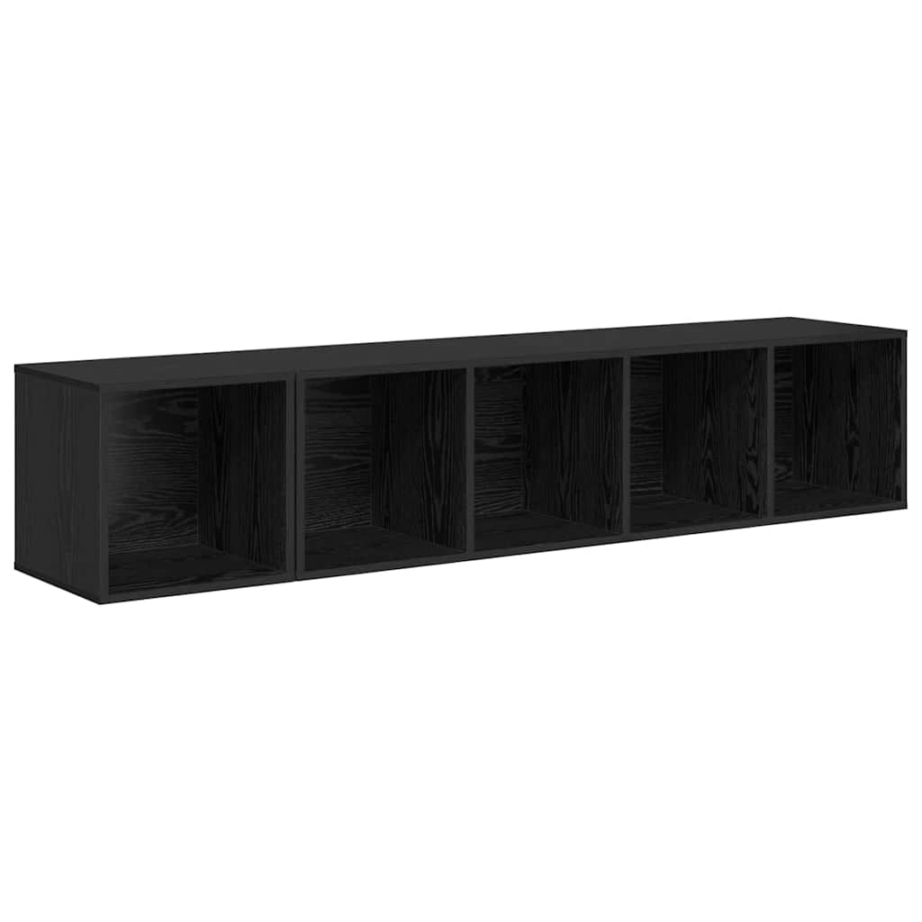 vidaXL Zestaw szafek RTV 2 pcs Czarny Dąb Materiał drewnopochodny