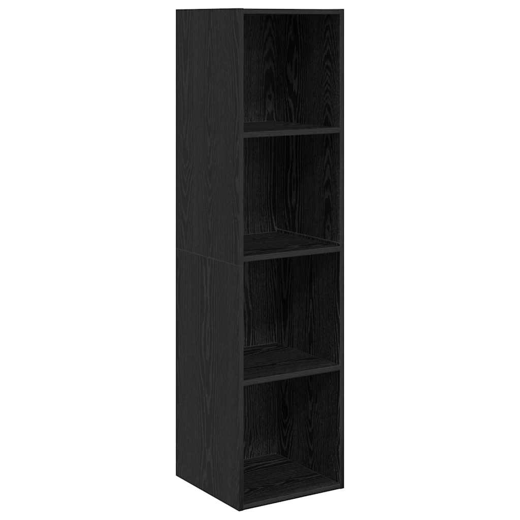 vidaXL Zestaw szafek RTV 2 pcs Czarny Dąb Materiał drewnopochodny