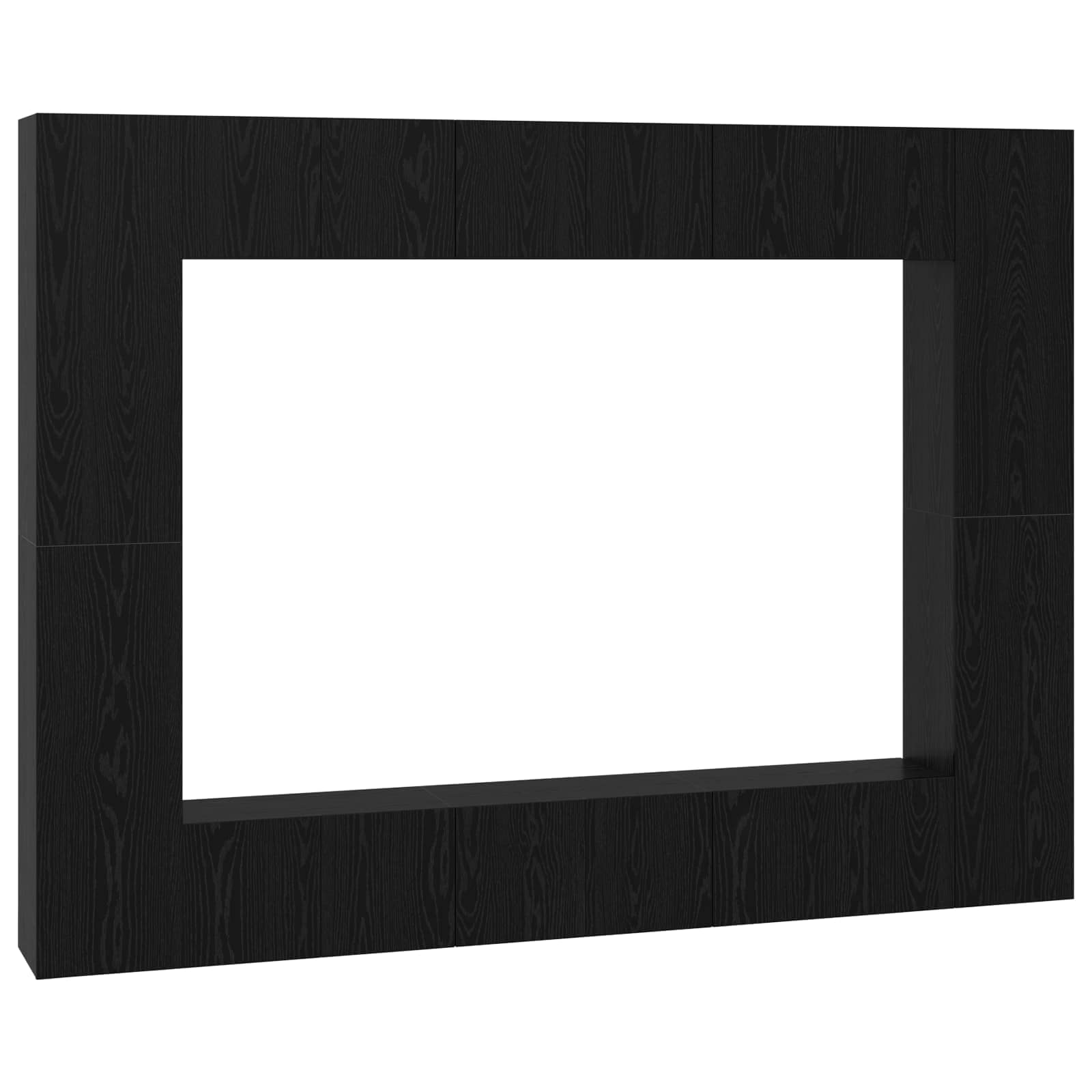 vidaXL Zestaw szafek RTV 10 pcs Czarny Dąb 30,5 x 30 x 90 cm