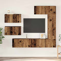 vidaXL Zestaw szafek RTV 6 pcs Stare drewno Materiał drewnopochodny