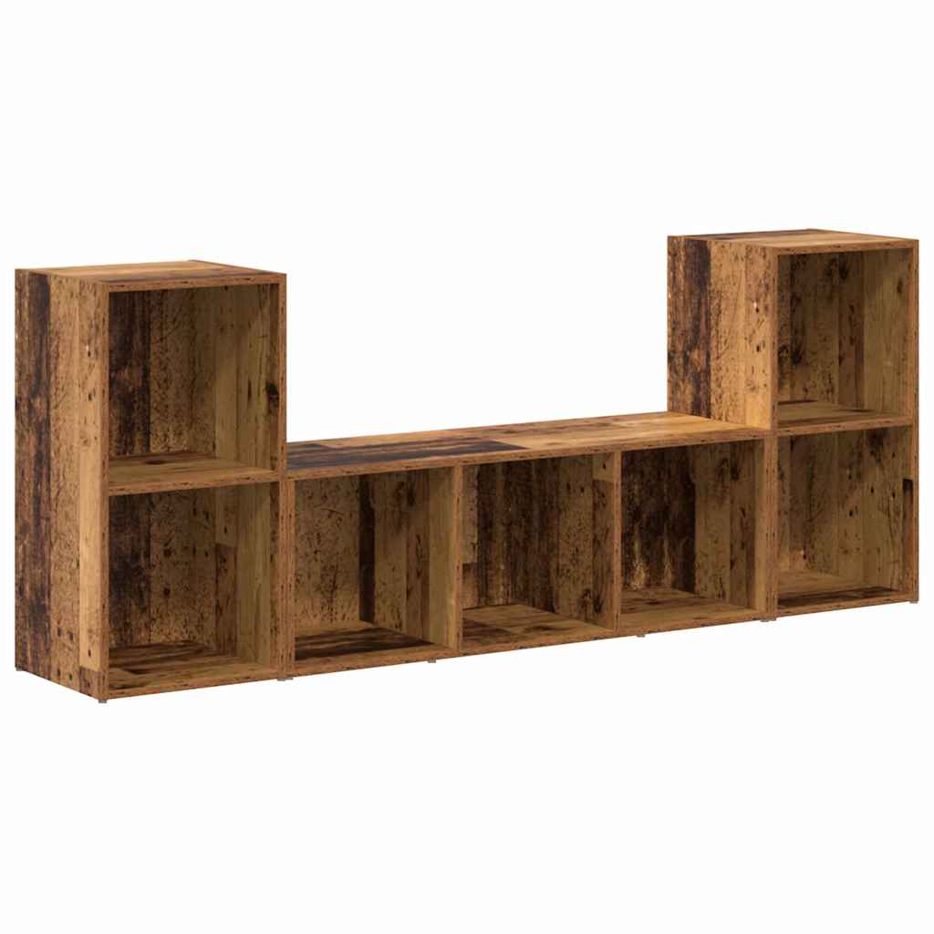 vidaXL Zestaw szafek RTV 3 pcs Brązowy Materiał drewnopochodny