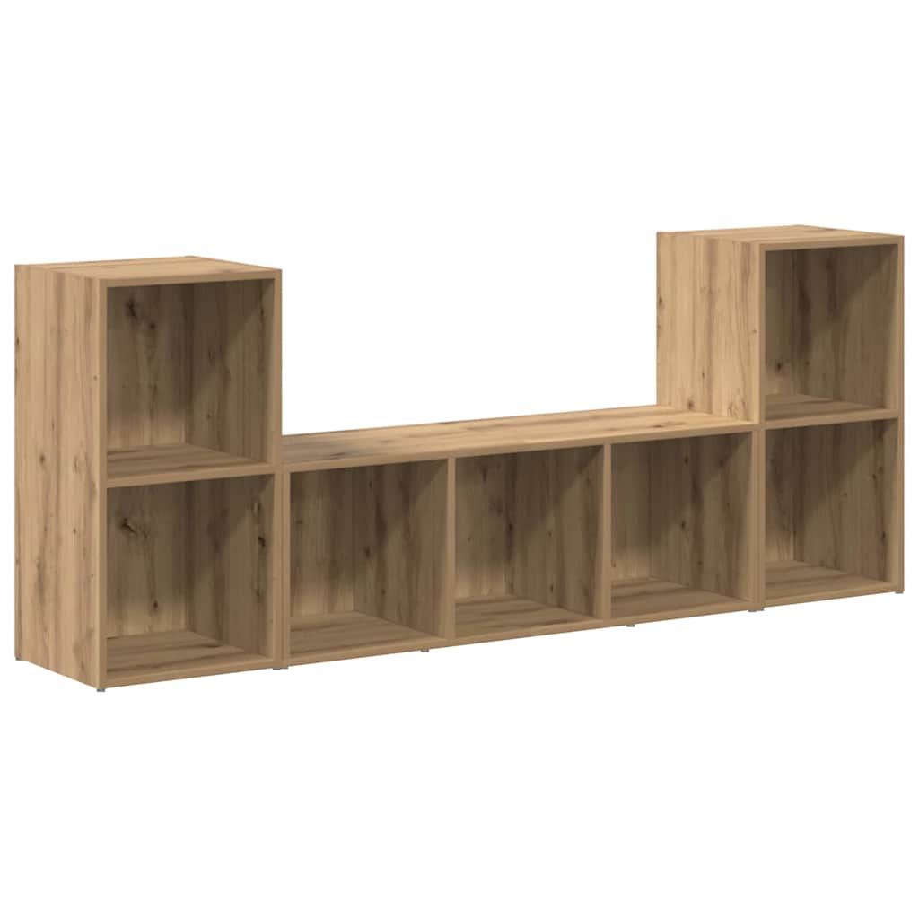 vidaXL Zestaw szafek RTV 3 pcs Brązowy Materiał drewnopochodny