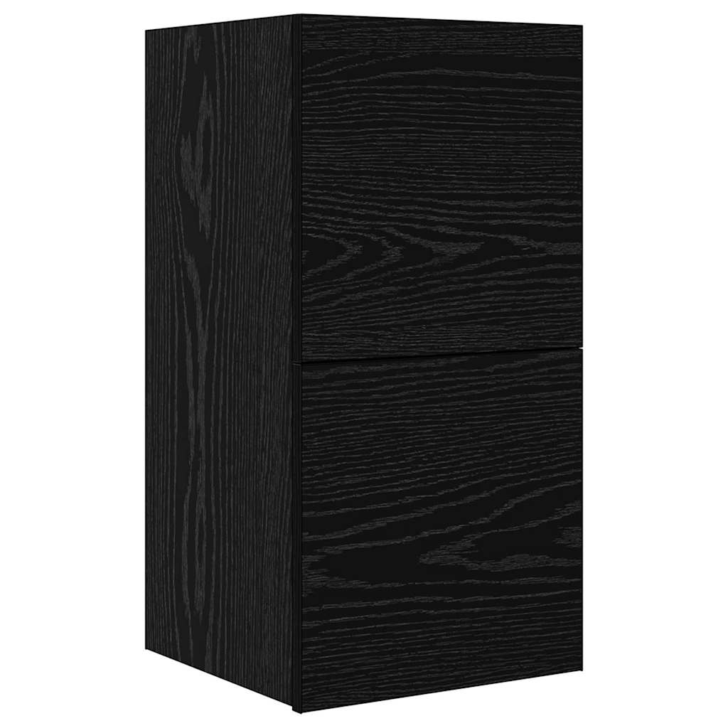 vidaXL Zestaw szafek RTV 8 pcs Czarny Dąb Materiał drewnopochodny