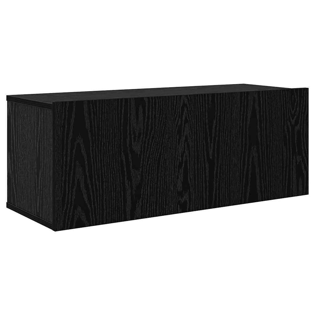vidaXL Zestaw szafek RTV 8 pcs Czarny Dąb Materiał drewnopochodny