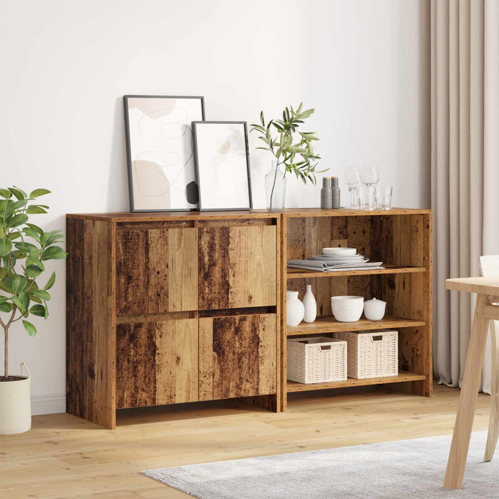 vidaXL Bufet 2 pcs Stare drewno 70 x 41 x 75 cm