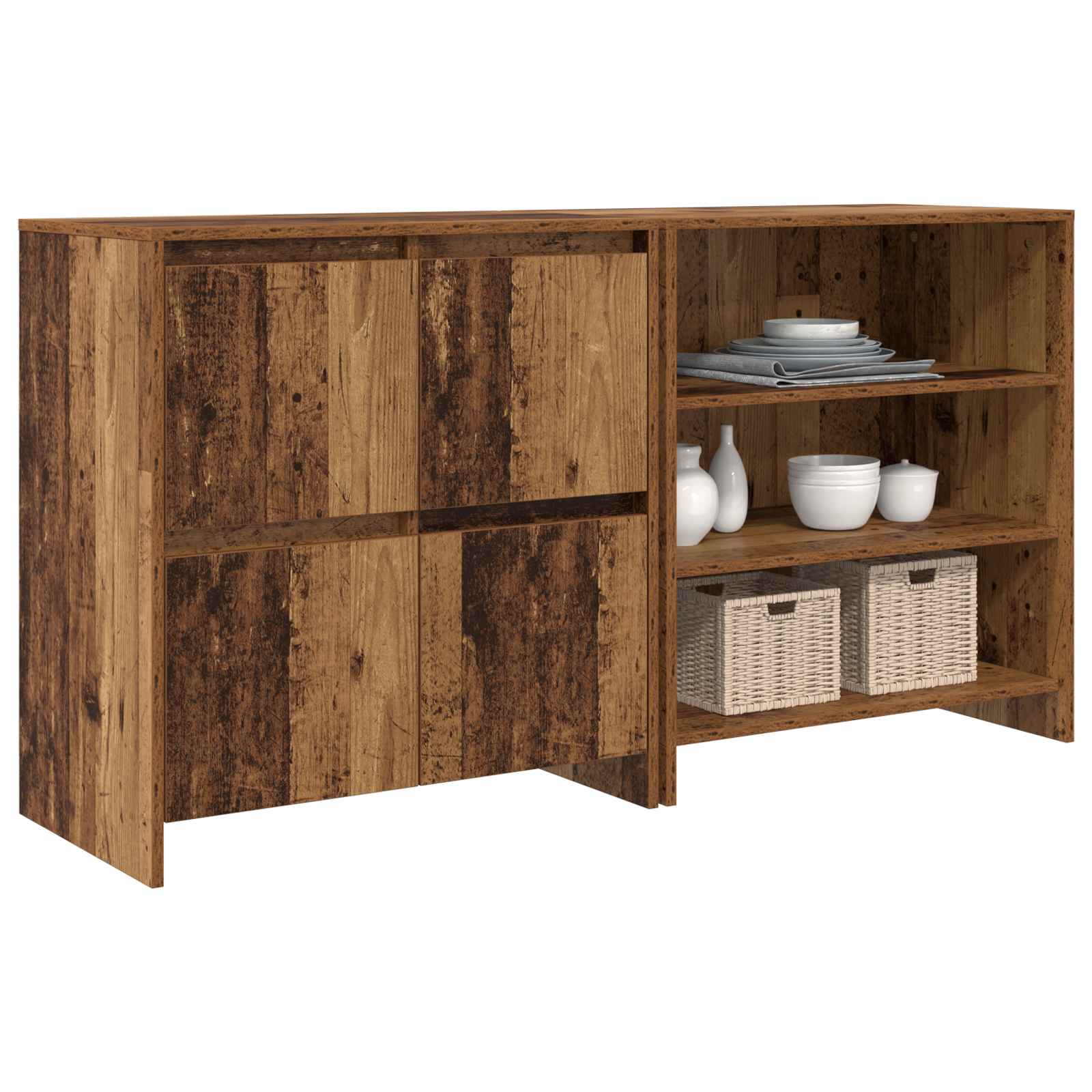 vidaXL Bufet 2 pcs Stare drewno 70 x 41 x 75 cm