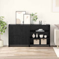 vidaXL Bufet 2 pcs Czarny Dąb 70 x 41 x 75 cm Materiał drewnopochodny