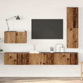 vidaXL Zestaw szafek RTV 4 pcs Stare drewno Materiał drewnopochodny