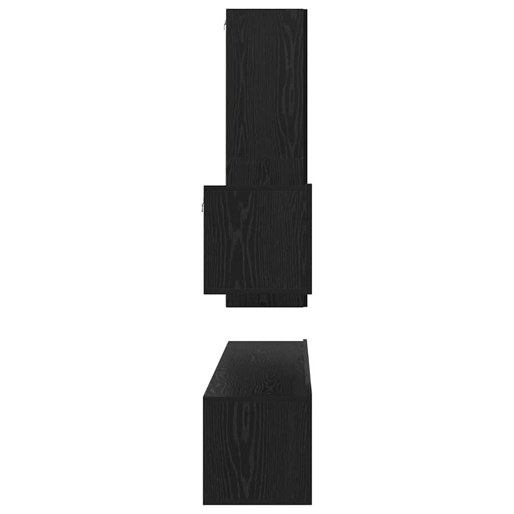 vidaXL Zestaw szafek RTV 4 pcs Czarny Dąb Materiał drewnopochodny