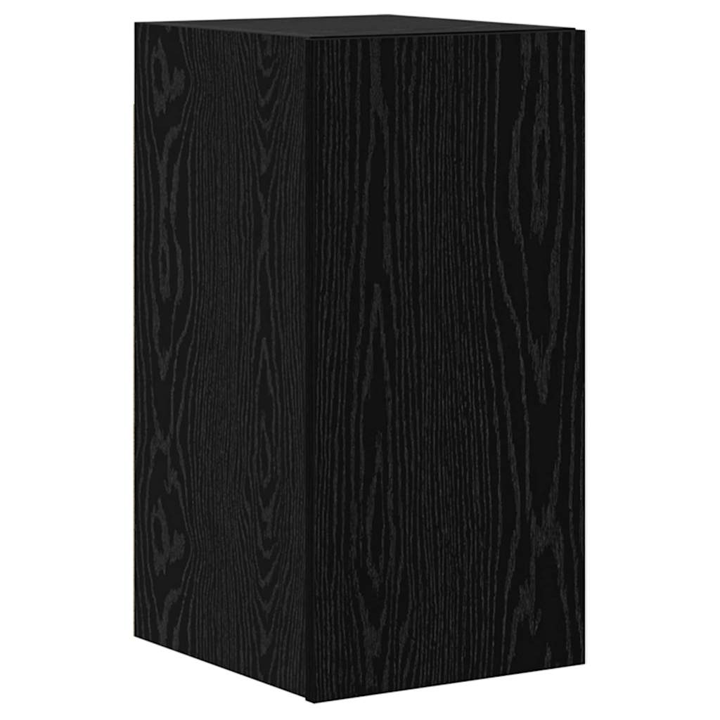 vidaXL Szafka na Telewizor na Ścianę 3 pcs 100 x 30 x 30 cm Czarny Dąb