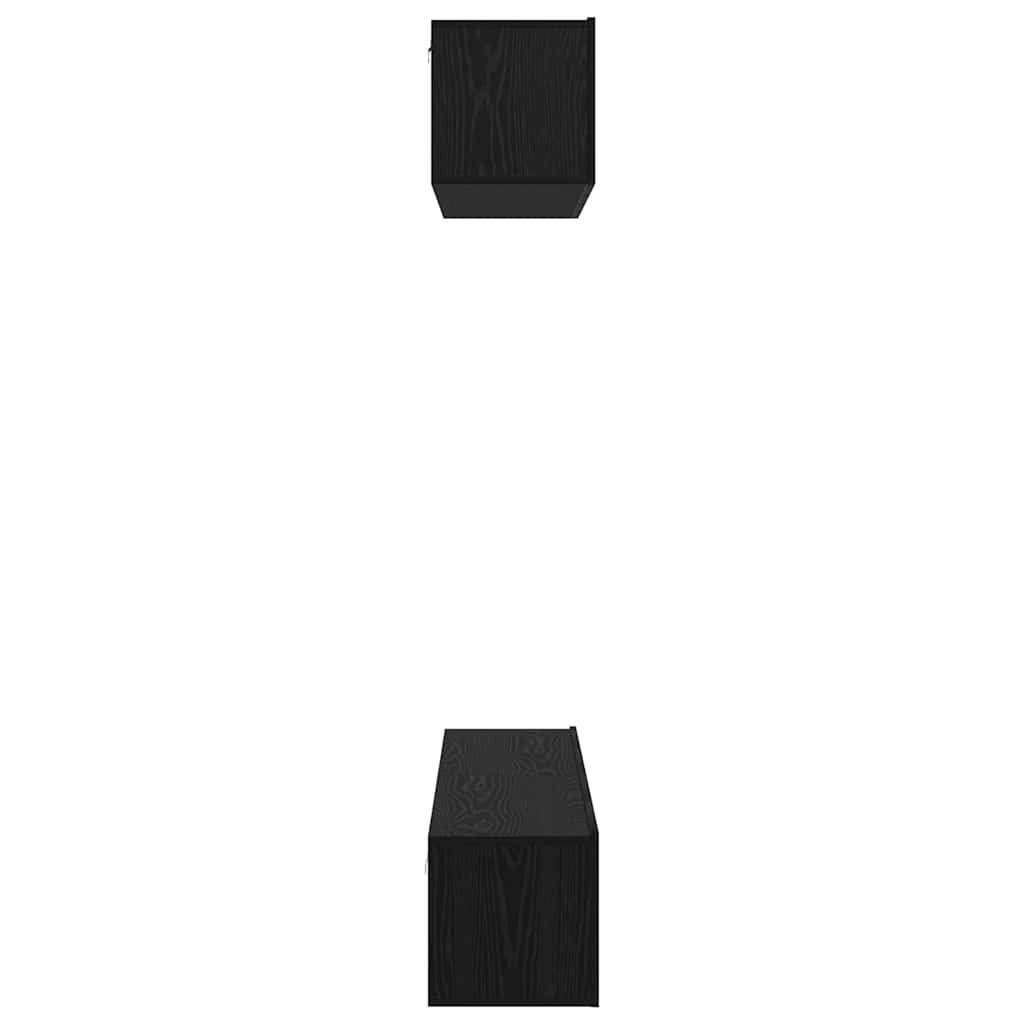 vidaXL Zestaw szafek RTV 4 pcs Czarny Dąb Materiał drewnopochodny